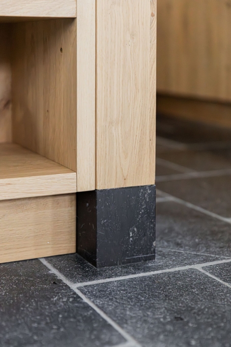 Landelijke eikenhouten keuken op maat